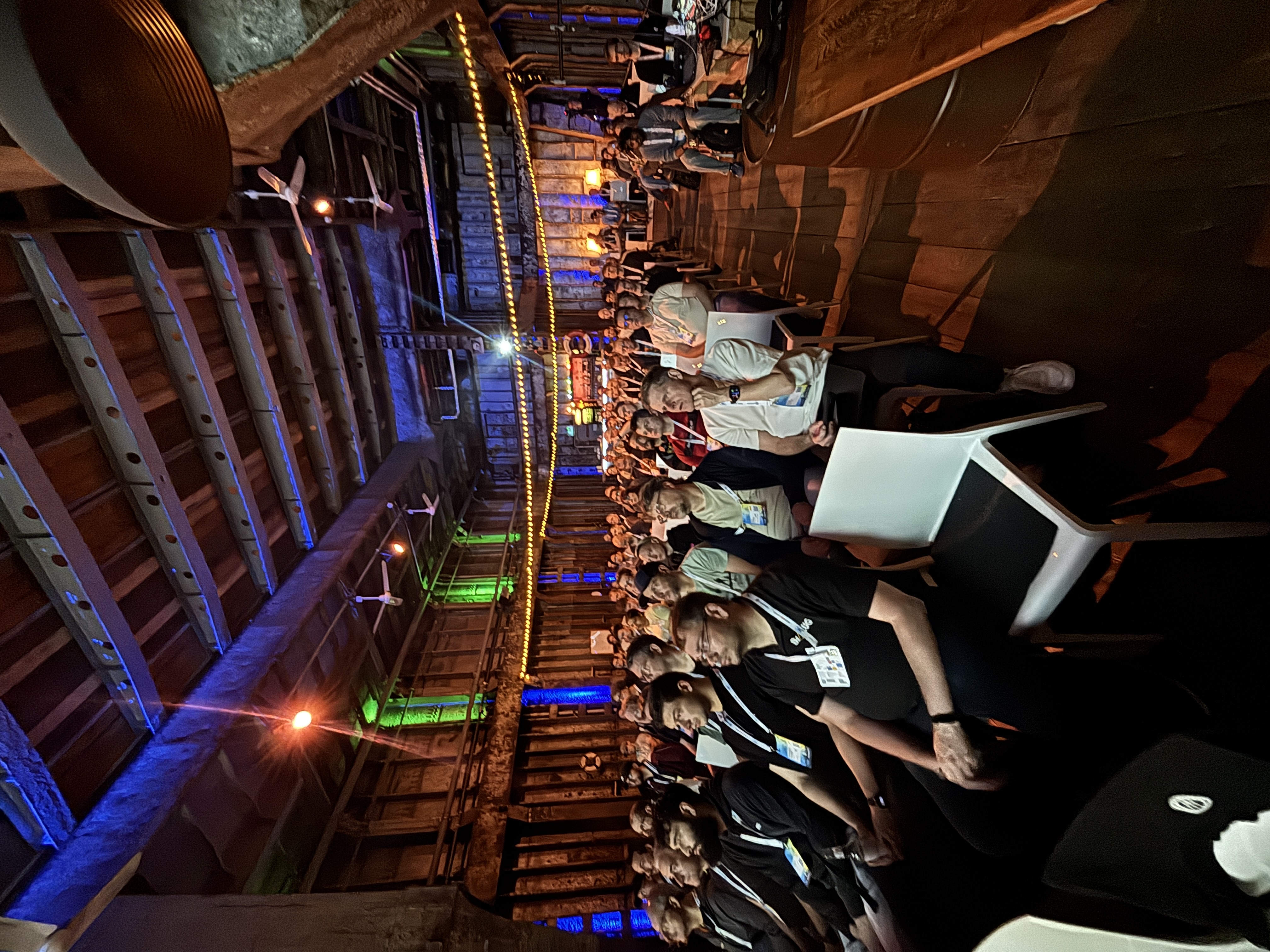 The audience on the ship