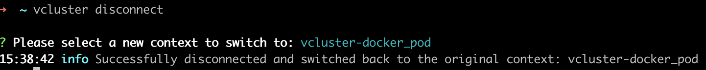 change context with disconnect